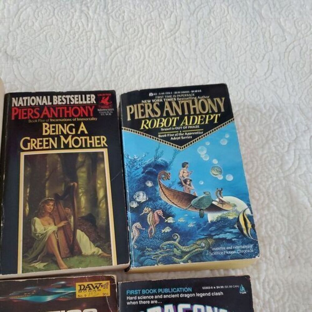 Science Fiction Lot of 9 Fantasy PB Vintage Books Cherryh, Anthony, Adept, Niven - Picture 3 of 8